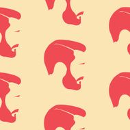 Seamless Mans Face Pattern N2