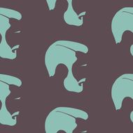 Seamless Mans Face Pattern N3