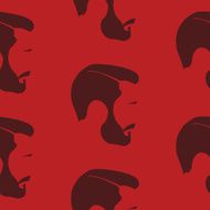 Seamless Mans Face Pattern N5