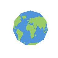 Polygonal world map Unusual earth Atlas of