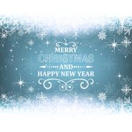 Christmas and New Year vector background with snow theme
