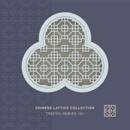 Chinese window tracery trefoil frame 101 square octagon
