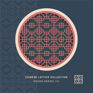 Chinese window tracery round frame 101 square octagon