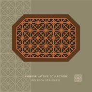 Chinese window tracery polygon frame 102 rhomb flower