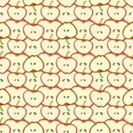 Apples seamless pattern Vector background with fruit N2