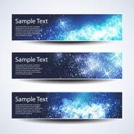 Set of Horizontal Christmas Or New Years Banners N3