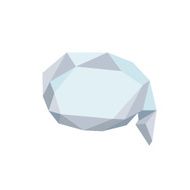 Polygonal Bubble Icon with geometrical figures