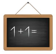 blackboard with math equation N2