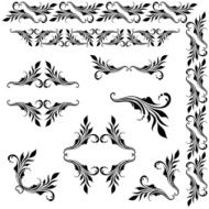 Vector set of borders decorative elements N2