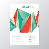 A4 size Creative Abstract Background polygon Brochure Flyer Vector illustration N2
