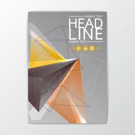 A4 size Abstract Background polygon design Brochure Flyer Vector illustration N2