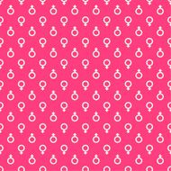 Repeating geometric background with symbol of feminine
