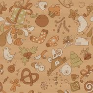 Retro seamless vector christmass pattern variant