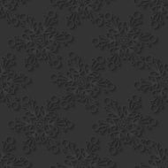 Seamless pattern of a 3D snowflake New Year&#039;s pattern snow
