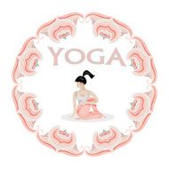Yoga pose vector logo N2