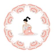 Yoga pose vector logo N3