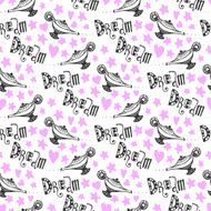 Hand drawn seamless pattern with magic Aladdin genie lamp N2