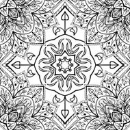 East ornament of floral mandalas