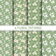 Set of seamless flower patterns N3