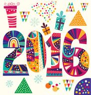 greeting New year card N3