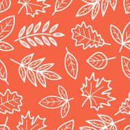 Seamless pattern with autumn leaves N14