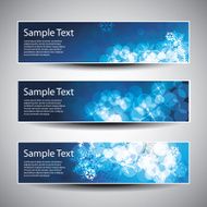 Set of Horizontal Christmas Or New Years Banners N4