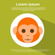 Monkey Head Silhouette New Year Sign Asian Horoscope