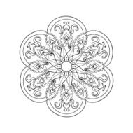 Zentangle stylized Arabic Indian Mandala Hand drawn vintage N2