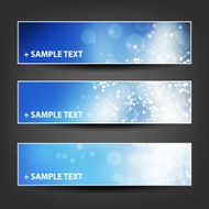Set of Horizontal Christmas Or New Years Banners N5