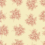 Vintage floral seamless pattern N24