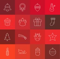 Christmas icons - Illustration