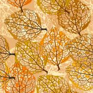 seamless pattern with dry leaves