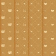 Simple seamless vector pattern with crown N3