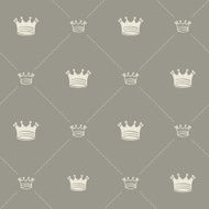 Simple seamless vector pattern with crown N5