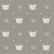 Simple seamless vector pattern with crown N8