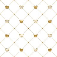 Simple seamless vector pattern with crown N15