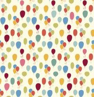 Seamless vector pattern with colorful baloons N2