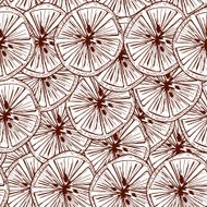 Orange seamless pattern in brown colors