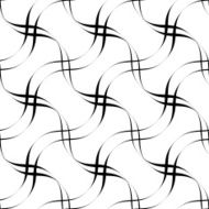 Black and white seamless pattern wave line style N3