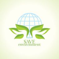 Hands Leaf Green Nature Natural Health design template