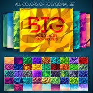 Big set of polygonal colorful backgrounds Geometric collection art