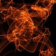 Abstract fire background on dark
