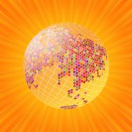 Gold globe background