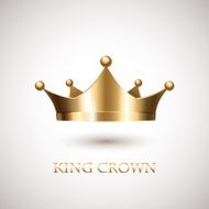 Gold Crown Isolated On White Background