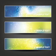 Set of Colorful Sparkling Bright Horizontal Headers and Banners N20