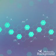 Dna molecule on blue background Graphic background for your design N2