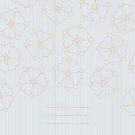 Spring japanese postcard Sashiko Sakura flowers N2