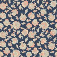 elegance seamless pattern with ethnic flowers N3