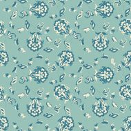 ethnic flowers seamless vector pattern N12