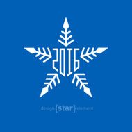 Vector snowflake with new year date